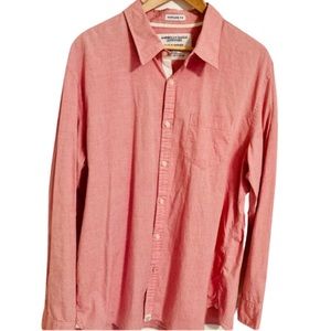AE Oxford Salmon Pink Button-Up Shirt